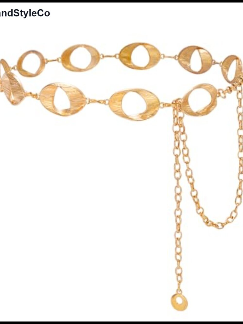 Gold Metal Chain Belt Women Adjustable Link Waist Chain Fashion Accessory